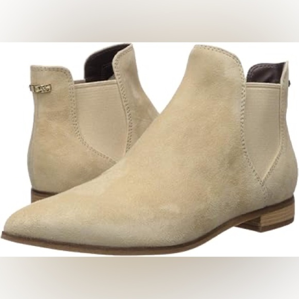 Cole Haan Light Beige Leather Upper  Womens Harlyn Ankle Boots Size 6 1/2B